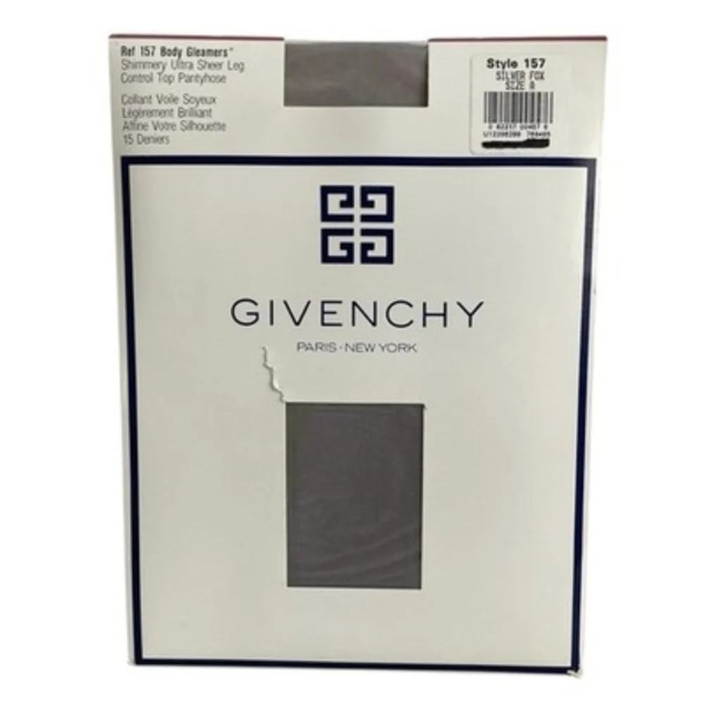 Givenchy Body Gleamers Pantyhose Silver Fox Style 157 Shimmery Size A NIB